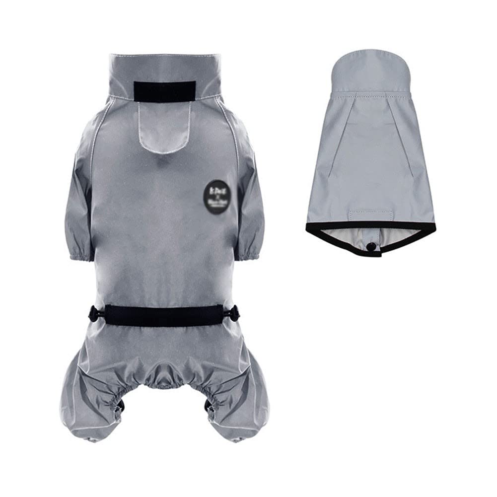 Imperméable pour Chien HYQHYXImperméable pour Chiot | Capuche d'extérieur réfléchissante | Imperméable Pliable avec Protection Coupe-Vent à Quatre Jambes(Color:XL,Size:)