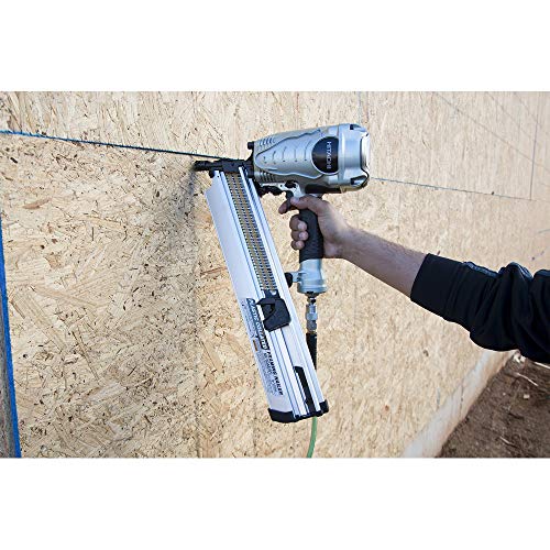 Hitachi Nr90Aes1 Framing Nailer, 2-Inch To 3-1/2-Inch Plastic Collated Full Head Nails, 21 Degree Pneumatic, Selective Actuation Switch, 5-Year Warranty (Discontinued By The Manufacturer) #TOP4