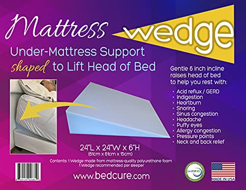 Stratiform Mattress Wedge | Under-Mattress Support | Lifts Head Of Mattress| Provides Upper Body Incline To Assist With Gerd, Acid Reflux, Heartburn, Recovery, Snoring, And Congestion #TOP6