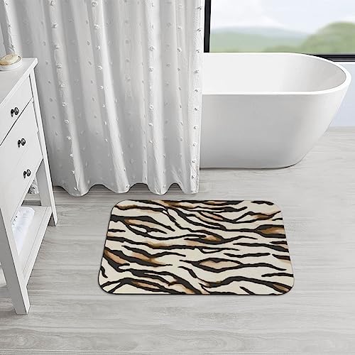 Tapis de bain antidérapant absorbant léopard en diatomée