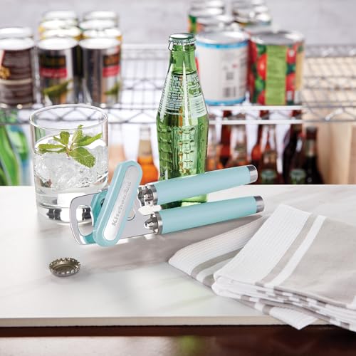 Image of KitchenAid Classic Multifunction Can Opener and Bottle Opener Easy to Use, Razor Sharp Stainless Steel Cutting Wheel, Soft Ergonomic Handles, Mineral Water, 8.34-Inch (Pack of 12)