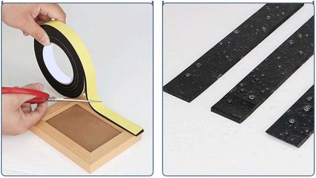 Foam Tape, SSelf Adhesive Foam Insulation Tape Multiple Sizes Pack of Multiple Rolls(20mm Wide X2 m Long(2 Rolls Total 4 m))