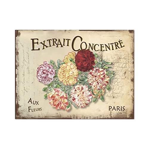Dahlia français panneau bois vintage idée cadeau pendaison de crémaillère et fête