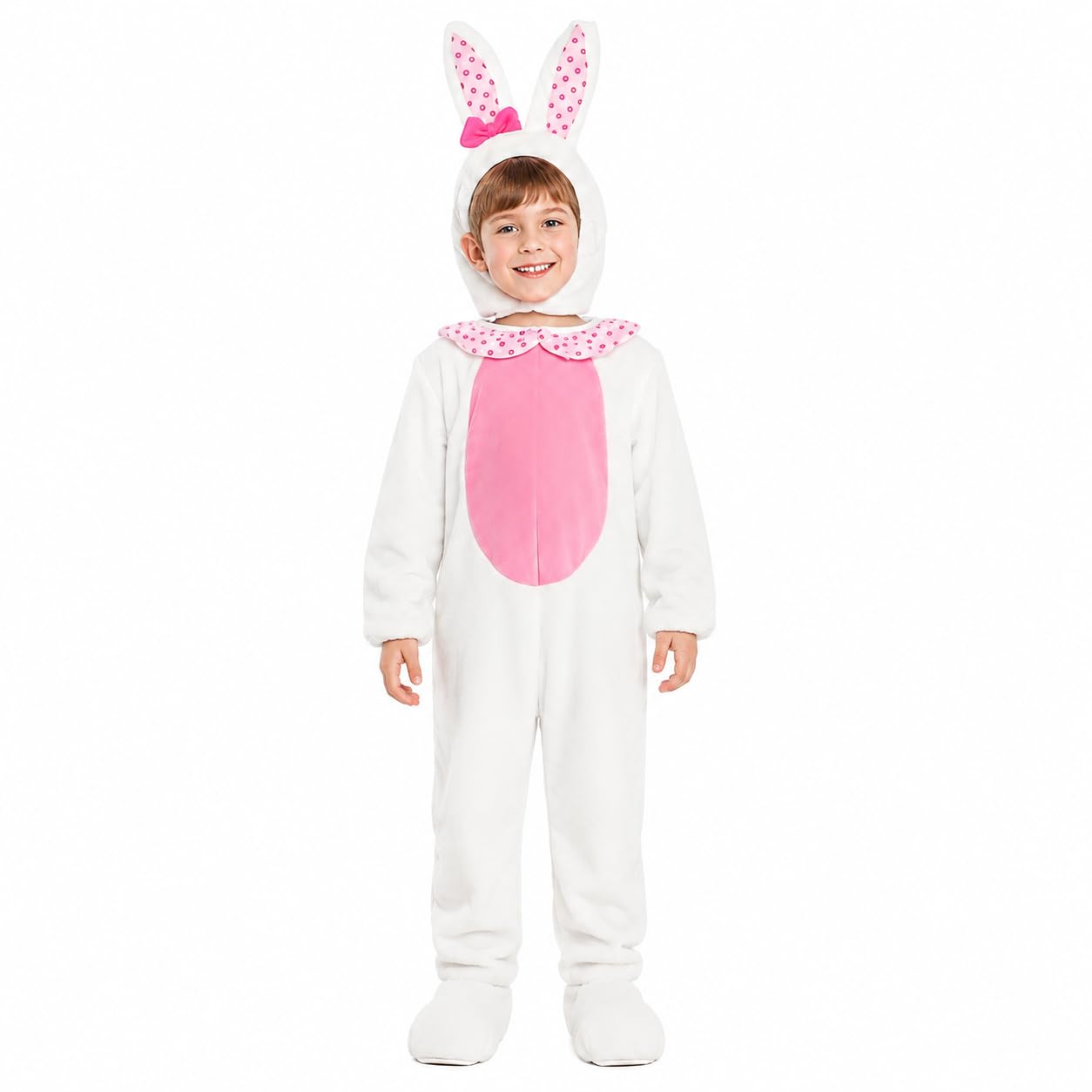 Costume da coniglietto in flanella, per bambini, per Halloween