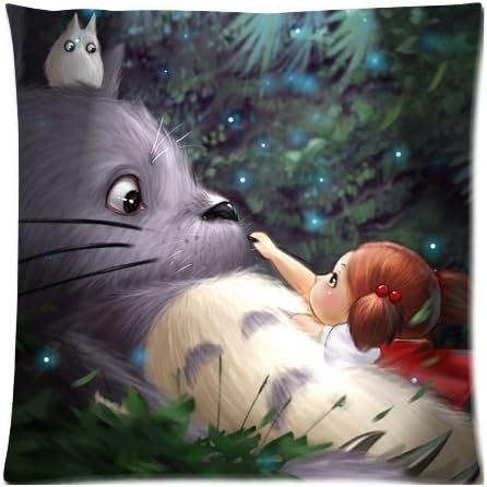 Ackershop Anime My Neighbor Totoro Pillowcases Custom Pillow Case Cushion Cover 18 X 18 Inch Two Sides