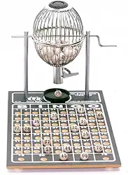 Jogo de Bingo Cromado Nº 1 - 75 Pedras, 300 Cartelas