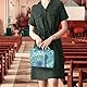 FINTIE Bibelhülle Bibelumschlag, Tragen Bibel Buchumschlag in Standardgröße, Bibeletui mit Griff und Reißverschluss Tasche, Bibelüberzug Geschenk für Männer Frauen, (Smaragdblau)