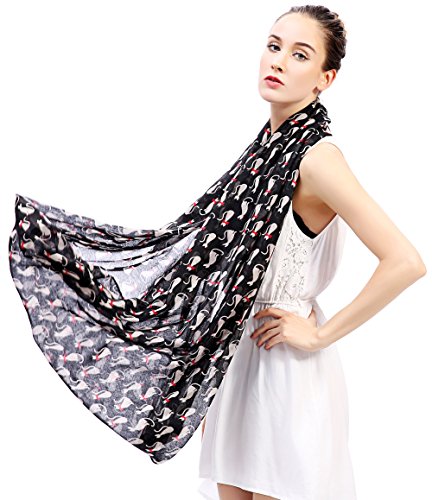 Lina & Lily Cat Print Women's Infinity Scarf Lightweight4