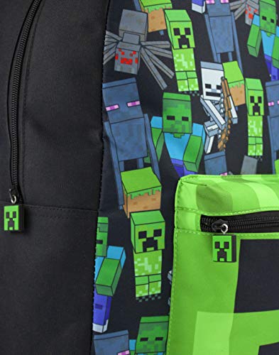 Minecraft rugzak voor jongens Kids Black Gamer Bag schoolrugzak Een maat - Image 4
