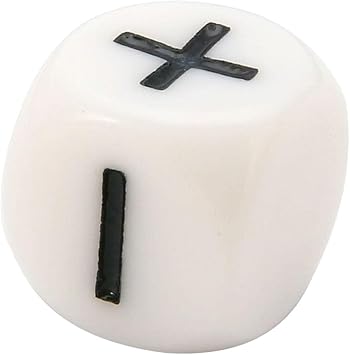 10Pcs Symbol Dice Math Teaching Accessory Educational Assist Add Subtract Dice for Classroom, White