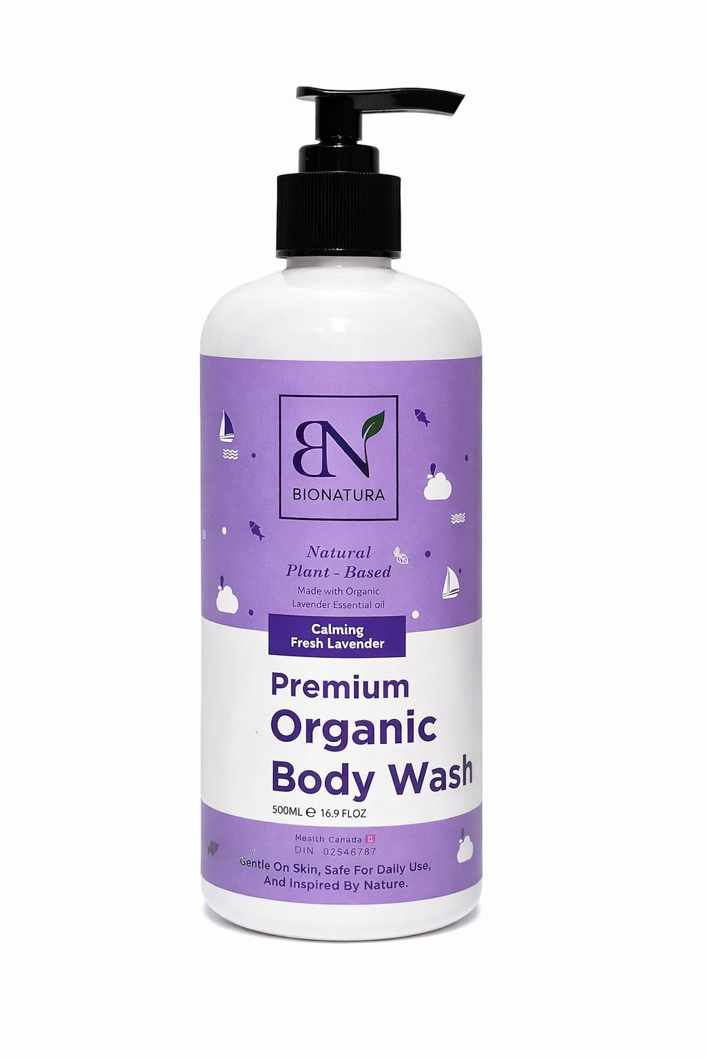 Organic Body Wash – Natural Botanical Formula with Coconut & Olive Oils – Non-Toxic, Moisturizing, Skin-Friendly, Sulfate-Free, Paraben-Free, Gentle Cleanser for All Skin Types, 500ml