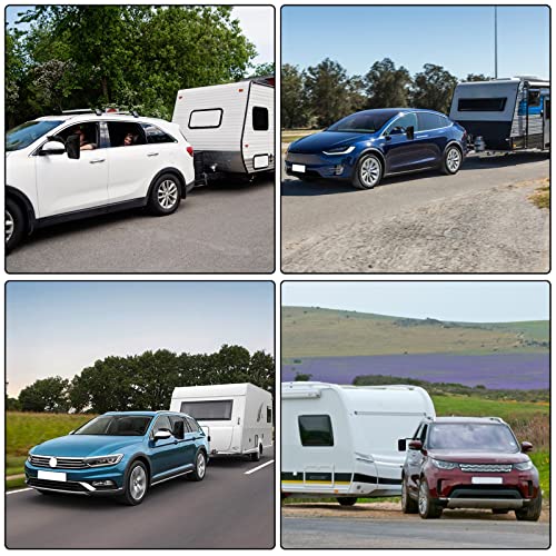 NIGOOLATA Wohnwagenspiegel Anhängerspiegel Verstellbarer Zusatzspiegel Außenspiegel Universal für Caravan Anhänger Wohnmobile LKW 2 Stück Schwarz