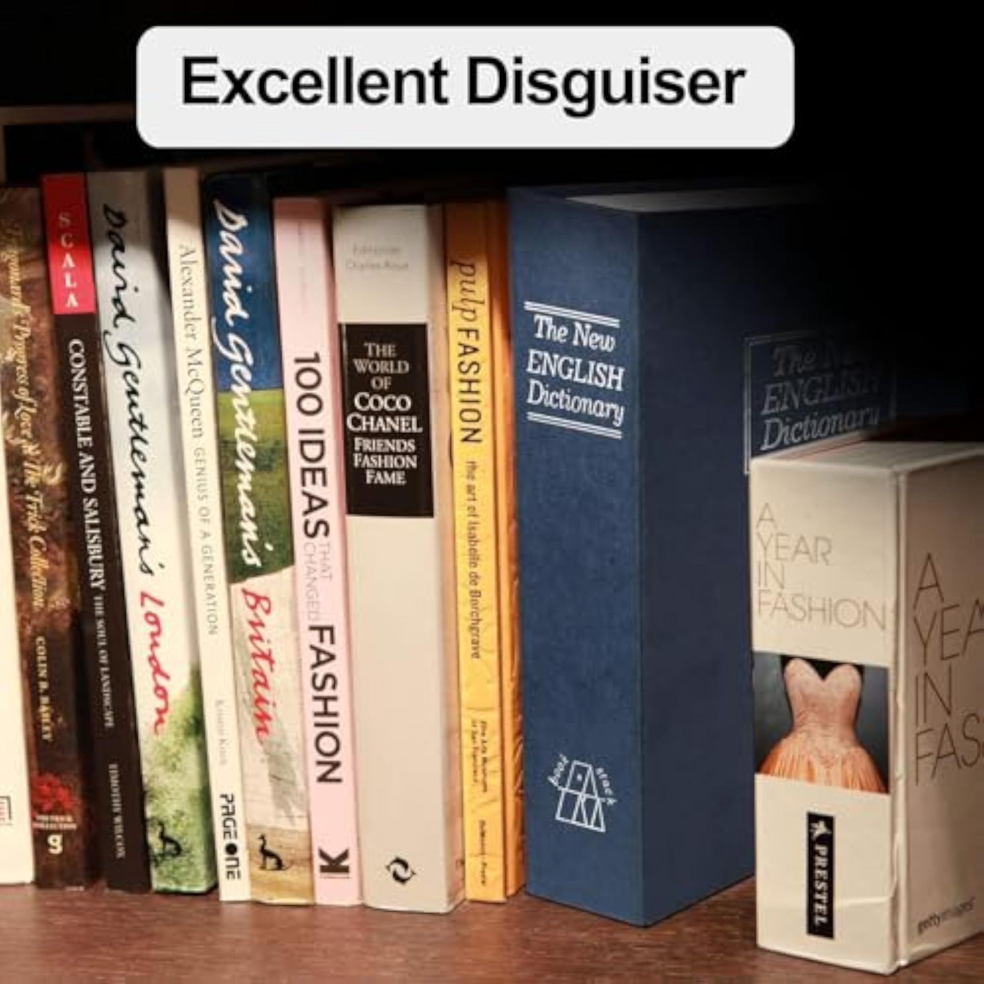 Hidden Book Safe with Key Lock