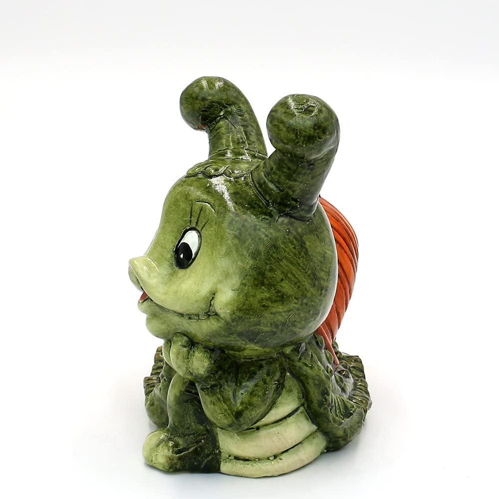 Dekohelden24 Keramik Schnecke/Dekoschnecke, 2er Set, Gartendeko, Maße ca. 20 x 10 x 15,5 cm