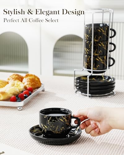 Juego de 4 tazas de espresso de porcelana por $19.99, antes $45.99