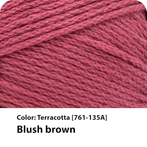 Image of Lion Brand Yarn, 24 /7 Cotton Yarn, Terracotta, Pink, 1 Pack | Light Worsted 100% Mercerized Cotton Yarn for Crochet, Knitting, Craft, 185 Yards of Natural Fiber for Tees, Bags, Dishcloths