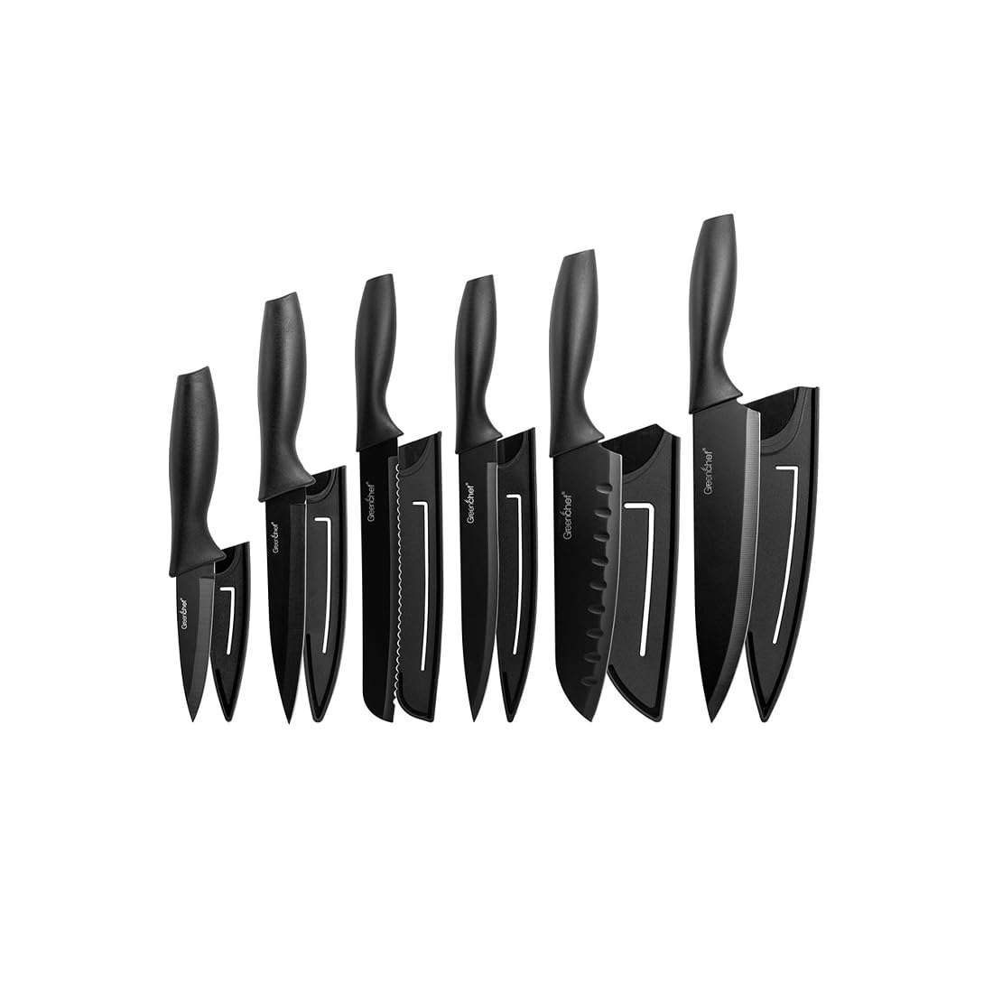 GREENCHEF Carbon Knife 6 Pcs Set - Elite Edge