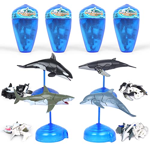 Artkal Sea Animals Figures Building Blocks, 4Pcs 3D Animal Puzzles Preschool Toy Figure Playsets Brain Teaser Puzzles, Assembly And Disentanglement Puzzles #TOP7