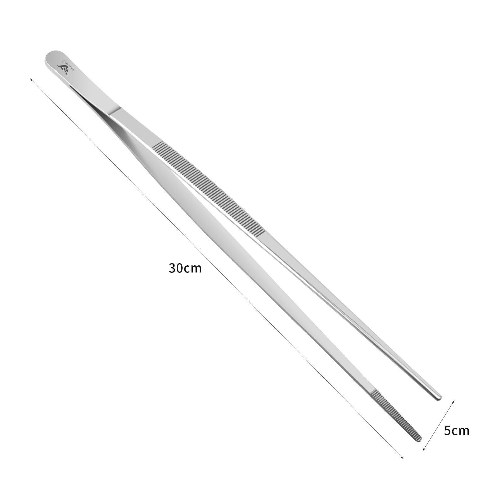 Hiash Pinze alimentari, Heavy Duty pinza da cucina in acciaio INOX per barbecue, barbecue, cottura, forbici pinze 30,5 cm, Slivery, 9 Inch