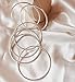 Sterling Silver Bangle Bracelets for Women,Fashion Jewelry Simple Adjustable 925 Silver Cuff Bangles for Women Mom Wife Valentine Mothers Day Gift (Silver-A2)