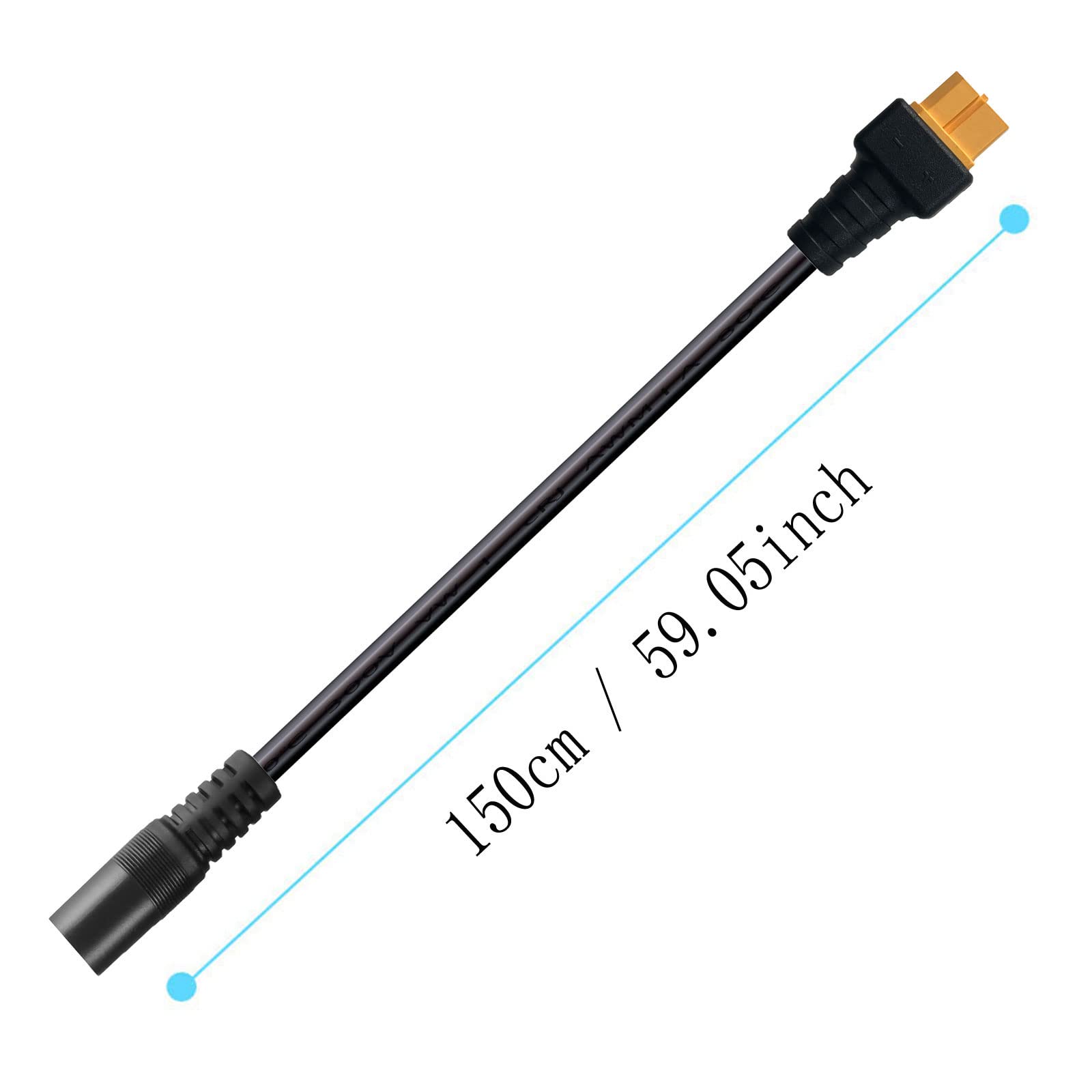 ZkeeShop Cavo adattatore DC8mm DC7909, cavo di prolunga 3m, da femmina a maschio, cavo di alimentazione 14AWG Cavo solare compatibile con Jackery Bluetti pannello solare portatile Powerstation 3M