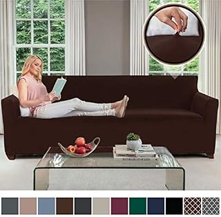 Gorilla Grip Original Fitted Velvet 1 Piece X-Large Oversized Sofa Protector, Seat Width