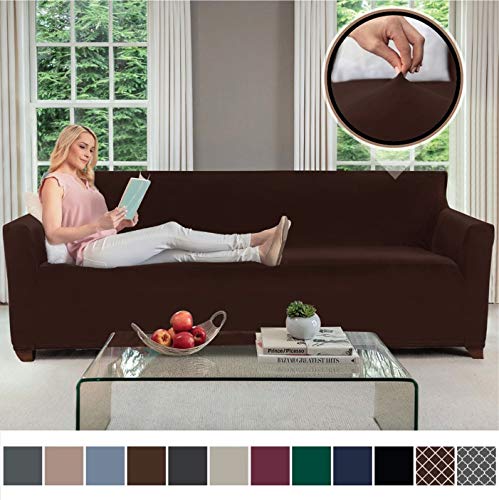 Gorilla Grip Original Fitted Velvet 1 Piece X-Large Oversized Sofa Protector, Seat Width