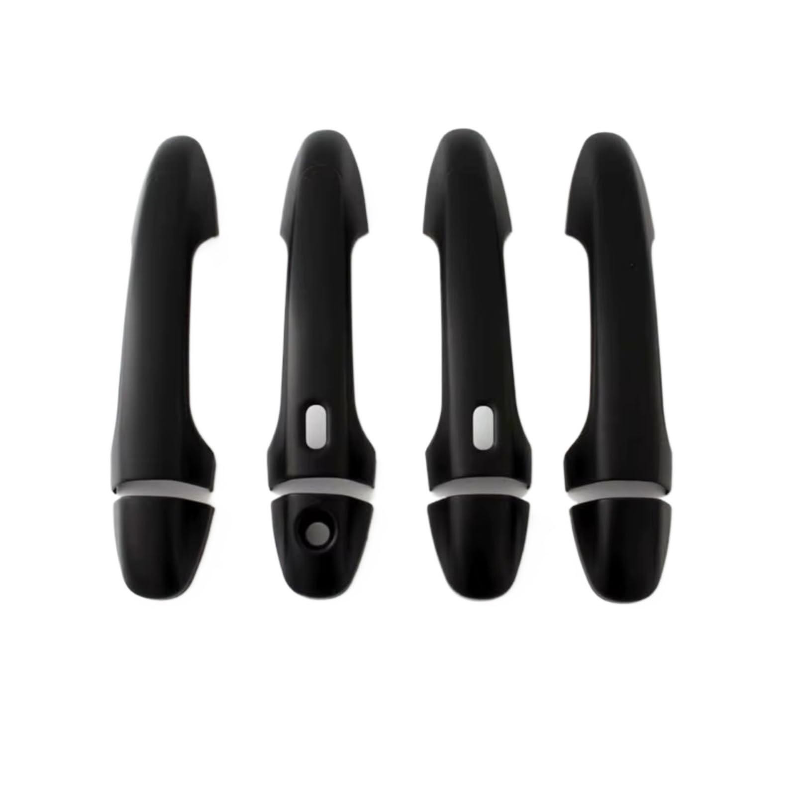 Zcxfdthf Black 2 Smart Hole Door Handle Covers Part Compatible With Toyota For Hilux For Revo 2015-2020 For Fortuner 2016-2025 Car Door Handle Covers Trim Exterior Parts Set(Black 2 Smart Hole)