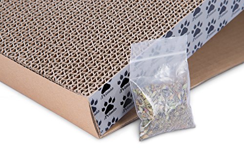 Iprimio Cat Scratch Ramps (2 Ramps For One Price) - Foldable For Travel And Easy Storage - Great For Cats Playing Over, Laying, And Scratching - Patent Pending Design (2 Pack) #TOP7