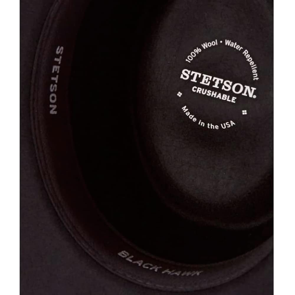 Stetson Men's Wool Gambler Hat, Black, Medium at Amazon