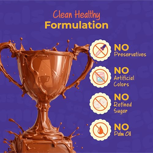 Image of Alphakid smart milk mix (2 + Years) | Chocolate flavour milk mix Portein Powder | No palm oil | No refined sugar | supports gut health | Sweetened with jaggery | boosts immunity | with Barley, Millet, Wheat, Jaggery & Ghee | Vitamins & Minerals | 14 pouches of 25gm each in monocarton | with 19 essential nutrients