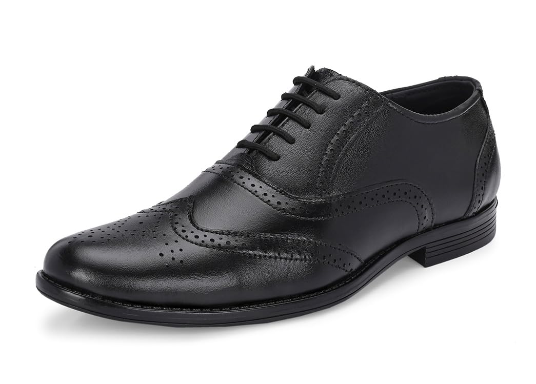 MACTREE Black Genuine Leather Brogue Formal Shoes for Men - 7 UK (B0D22WJWN2) Amazon Price History, Amazon Price Tracker