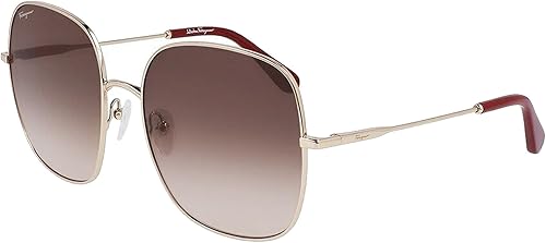 SALVATORE FERRAGAMO Gafas de sol cuadradas de las señoras del gradiente marrón SF300S 703 59