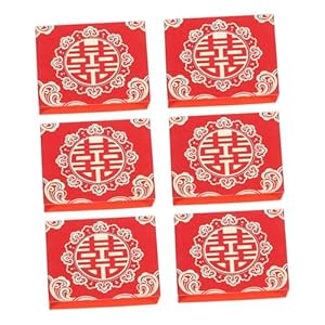 Veemoon 6 Stück Chinesische Hochzeit Geld Umschläge