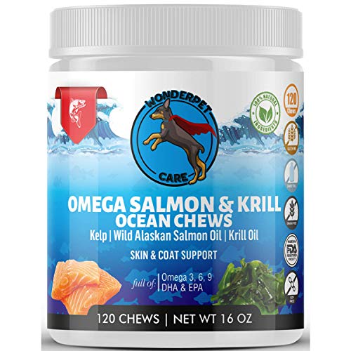 Wild Alaskan Salmon & Krill Oil Chews for Dogs | 120 Soft Treats