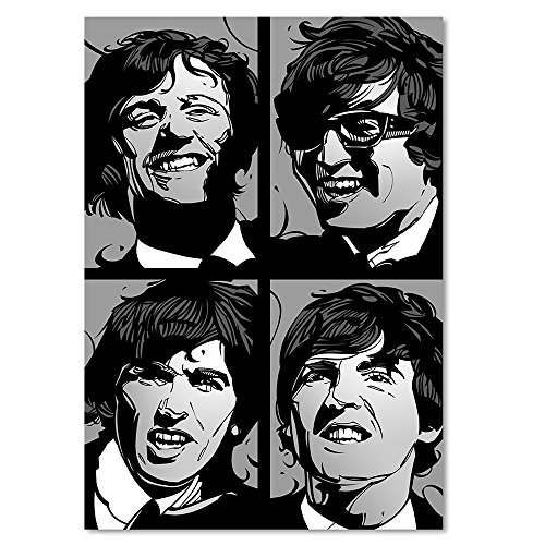 Feeby. Tableau Déco – 1 Partie – 70×100 cm, Impression sur Toile Décoration Murale Image Imprimée, The Beatles – Nikita… - Les Beatles, Paul McCartney, John Lennon, RIngo Starr, George Harrison Feeby. Tableau Déco - 1 Partie - 70x100 cm, Impression sur Toile Décoration Murale Image Imprimée, The Beatles - Nikita… – Image 3