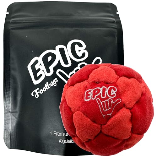 Epic Hacky Saks Classic Footbag Hacky Sack Balls for Adults and Kids Kickin Fire