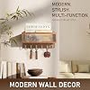Rebee Vision Key Holder Wall Mount with Mesh Mail Basket – Mail Organizer for Wall Decor with 6 Key Hooks for Entryway, Kitchen – Functional Home Decor & Space-Saving Wooden Organizer (Golden Hook) #2