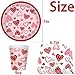 Imagen de YGCHEN Vajilla de Fiesta de San Valentín Cubiertos Forma de Corazón Vajilla para Fiesta Amor Vajilla de Fiesta Platos Taza Papel Servilleta Boda Decoración de Fiesta 24 Invitados