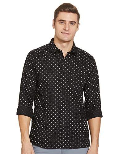 Image of Diverse Men's Cotton Printed Full Sleeve Regular Formal Shirt