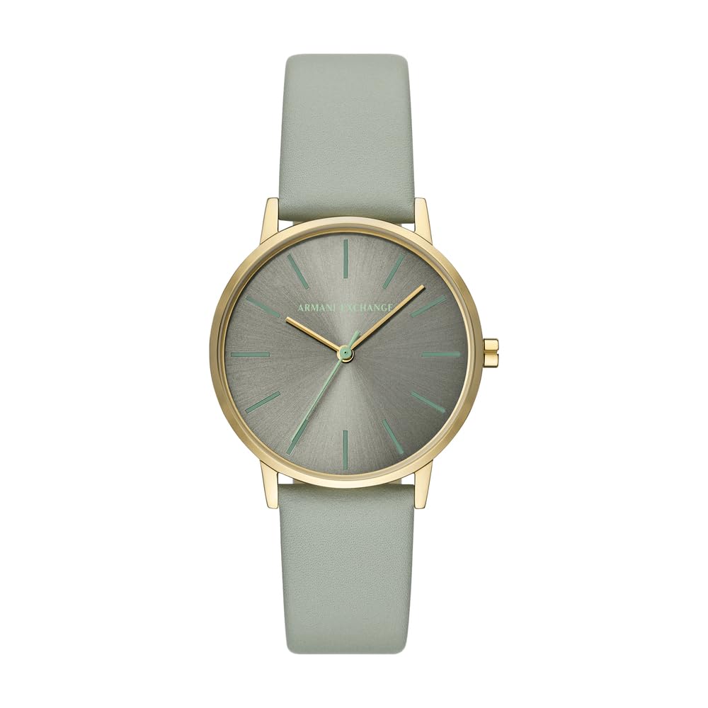 Armani Exchange Women's Analog Quartz Watch with Leather Strap AX5618