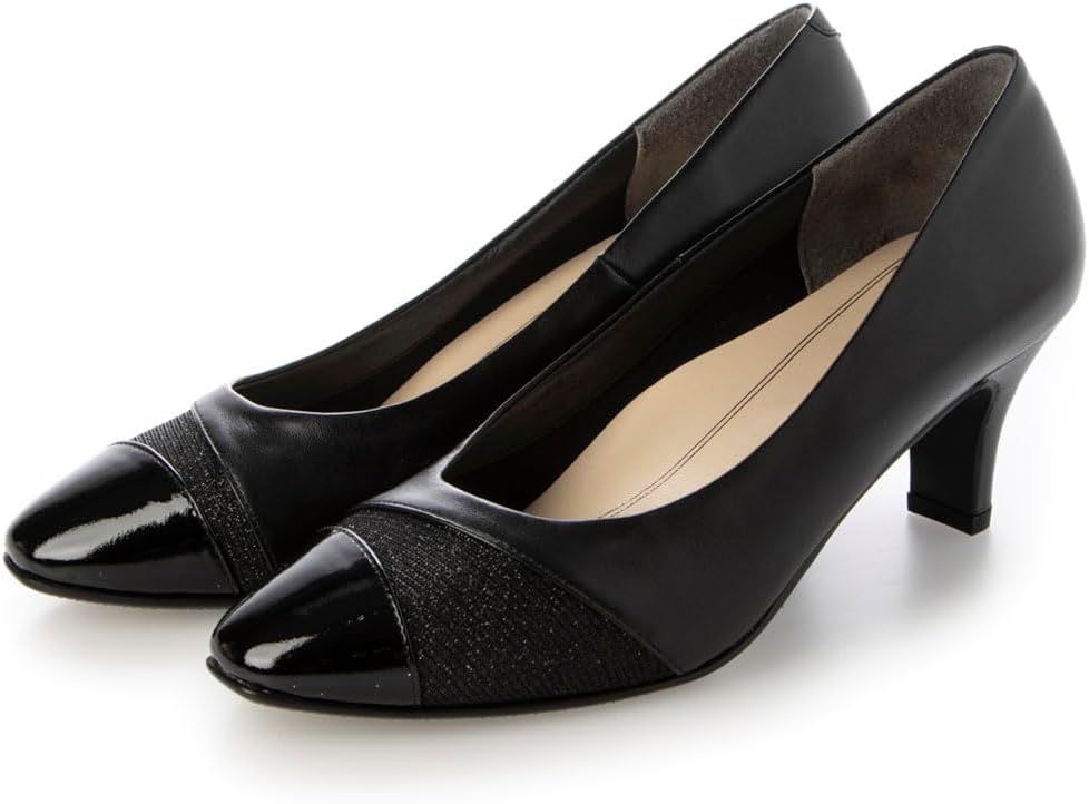 新品】サクセスウォーク ワコール 3.5cmヒール 24.0cm E 本物 ブラック