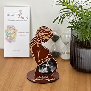 Heart's Sign Baby Ultrasound Photo Frame - Pregnant Wife Gifts From Husband | Expecting Mom Gift for Pregnant Friend | Gifts for Pregnant Wife | Sonogram Frame Gift for Pregnant Women (Brown) Hearts Sign Baby Ultrasound Photo Frame Pregnant Wife Gifts From Husband Expecting Mom Gift for Pregnant Friend Gifts for Pregnant Wife Sonogram Frame Gift for Pregnant Women Brown