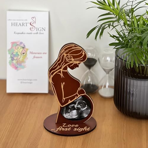 Hearts-Sign-Baby-Ultrasound-Photo-Frame-Pregnant-Wife-Gifts-From-Husband-Expecting-Mom-Gift-for-Pregnant-Friend-Gifts-for-Pregnant-Wife-Sonogram-Frame-Gift-for-Pregnant-Women-Brown Hearts Sign Baby Ultrasound Photo Frame Pregnant Wife Gifts From Husband Expecting Mom Gift for Pregnant Friend Gifts for Pregnant Wife Sonogram Frame Gift for Pregnant Women Brown