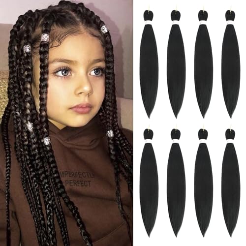 JIEANYAN Kids Braiding Hair Pre Stretched 12 Inch