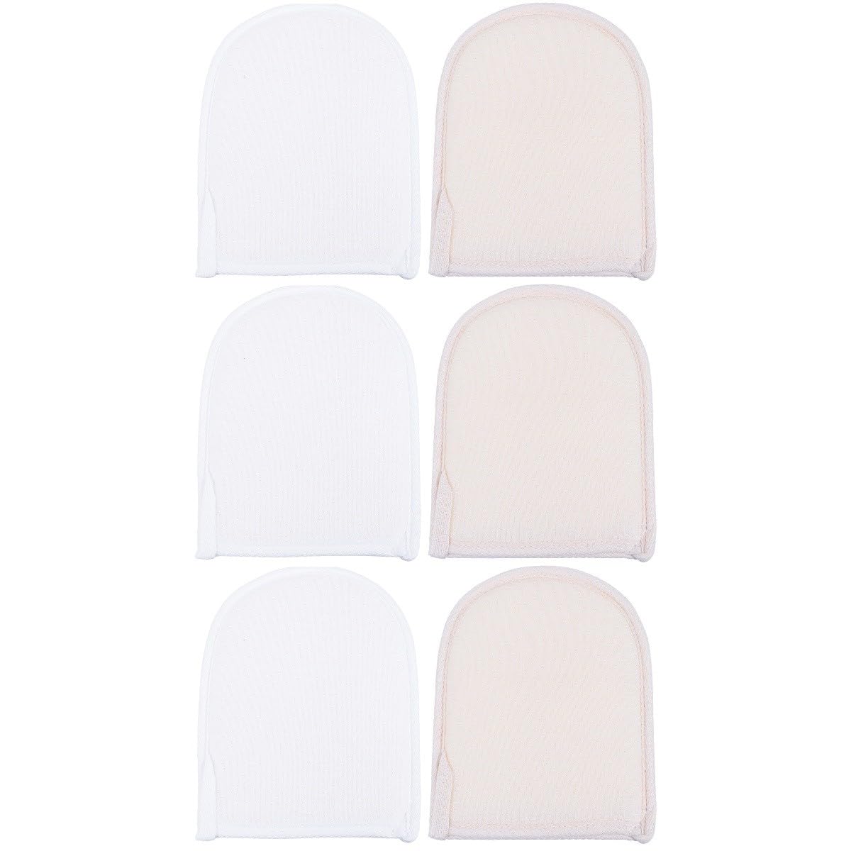 Beavorty 6piezas Guantes De Exfoliación Doble Cara De Luffa Natural Para Cuerpo De Masaje y Limpieza Para y Baño Exfoliante Ecológico Para Tipo De Piel