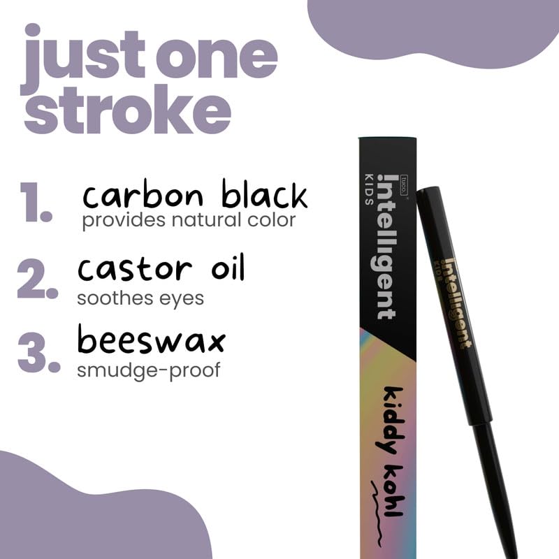 Image of TuCo Kids Matte Kajal With Castor Oil & Almond | Safe Kajal For Babies | Water-Proof, Preservative-Free & 100% Lead-Free | No Added Harmful Chemicals, Black | Pack of 2