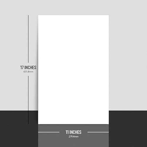 Miniatura 7 de Cartulina blanca de 11 x 17 pulgadas 80 libras cubierta lisa 218 gsm - 50 hojas por paquete