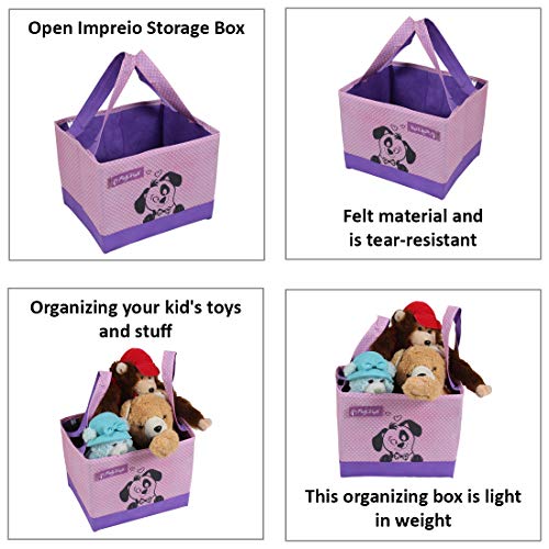 Image of PrettyKrafts Storage Box Set of 2 Open Impreio Pink Printed