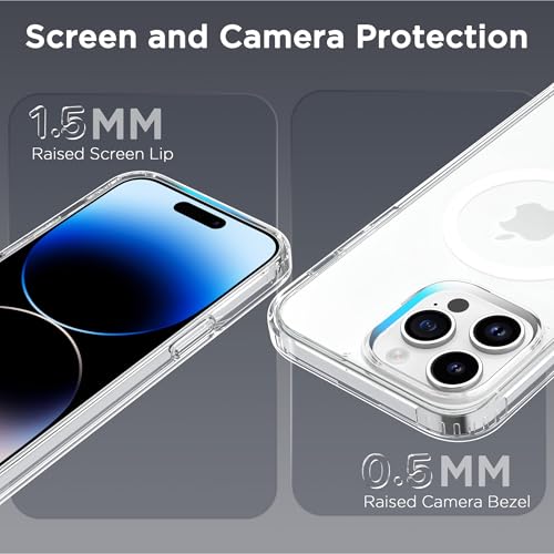 Image of CACOE Magnetic Case for iPhone 14 Pro 6.1 inch, Clear